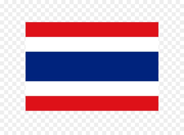 Флаг Таиланда на белом фоне
