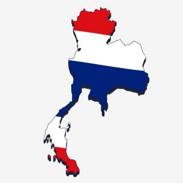 Таиланд на карте с флагом