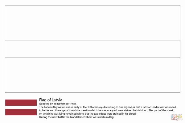 Флаг Латвии раскраска