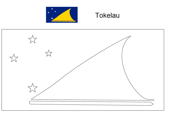Флаг Токелау раскраска