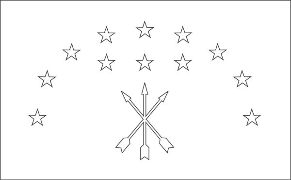 Флаг Адыгеи трафарет