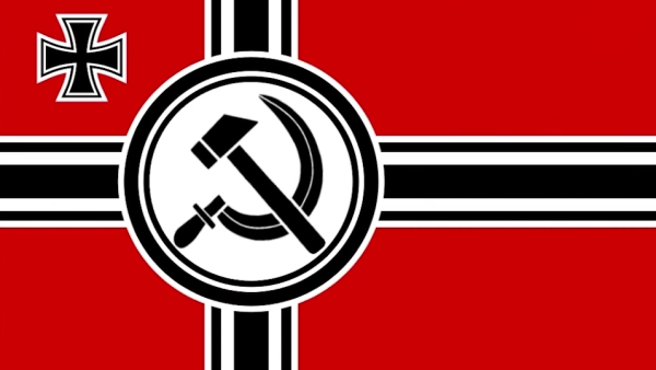 Флаг третьего рейха рейха и СССР