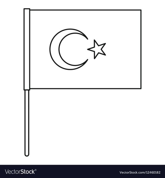 Флаг Турции раскраска