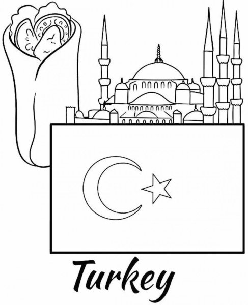 Раскраска Турция