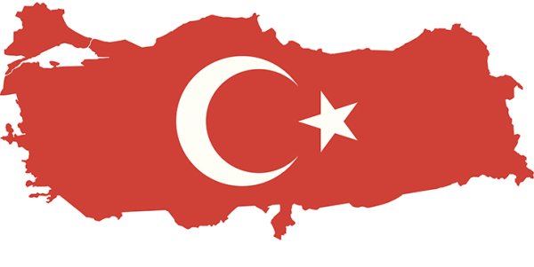 Флаг Турции контур