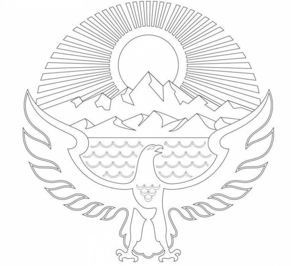 Герб и флаг Кыргызстана рисунок