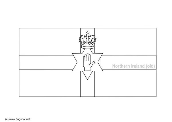 Флаг Северной Ирландии раскраска