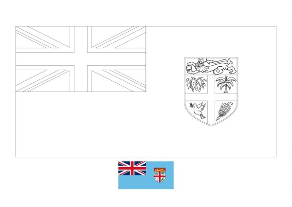 Флаг Фиджи раскраска