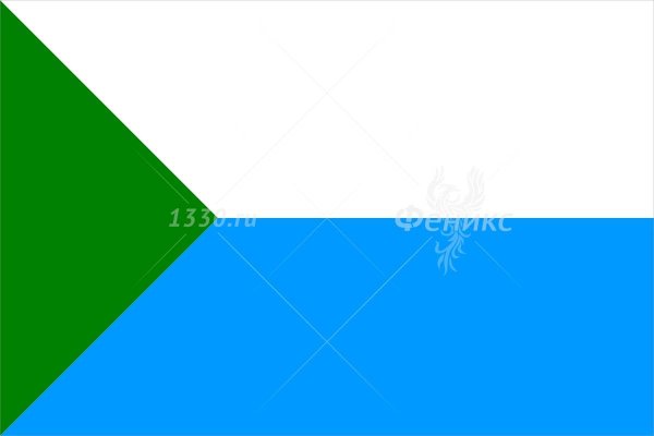 Контур Хабаровского края с флагом