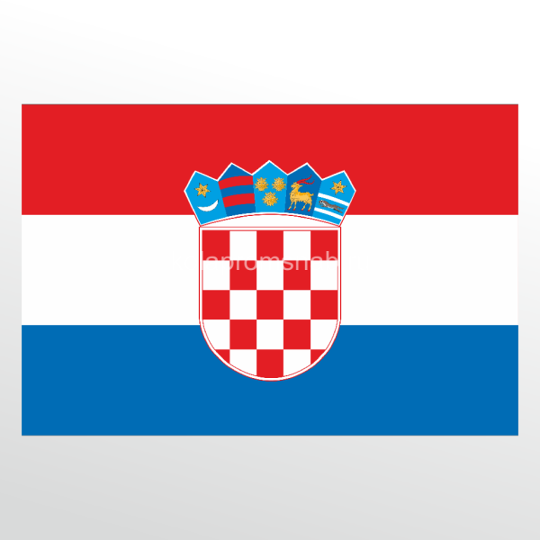 Столица Хорватии с флагом