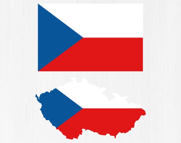 Флаг Чехии на прозрачном фоне