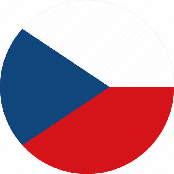 Флаг Чехии круглый