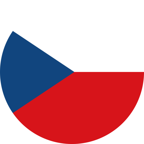 Флаг Чехии круглый