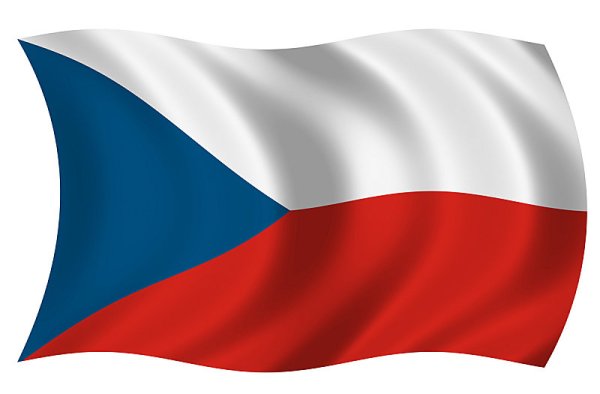 Флаг Чехии на прозрачном фоне