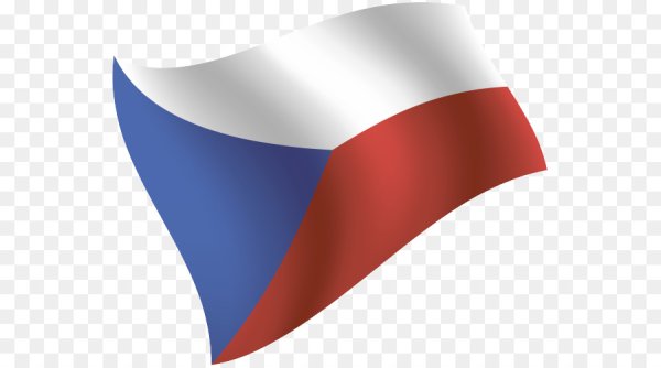 Флаг Чехии на прозрачном фоне