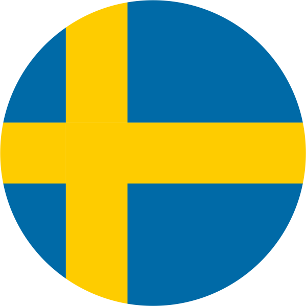 Флаг Швеции круглый