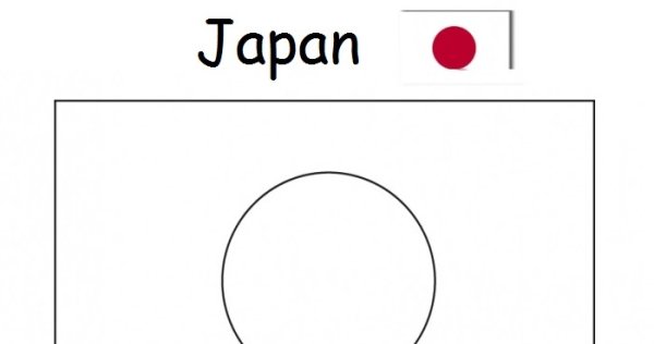 Флаг Японии раскраска