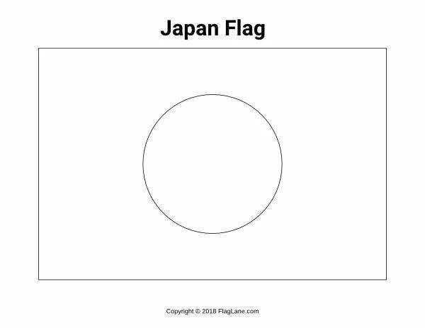 Японский флаг раскраска