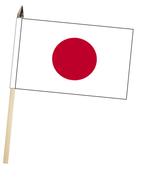 Флаг Японии на флагштоке