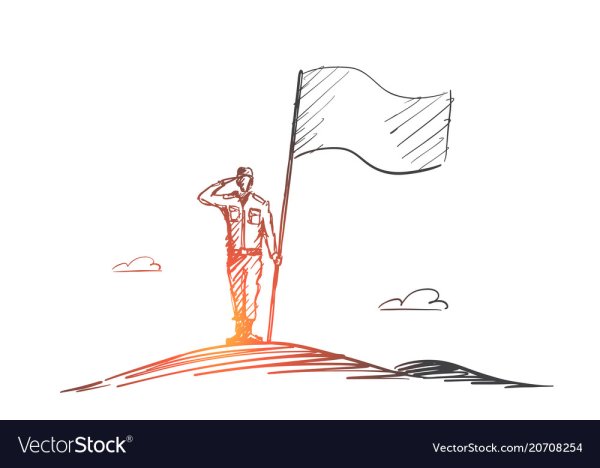 Человек с флагом Победы