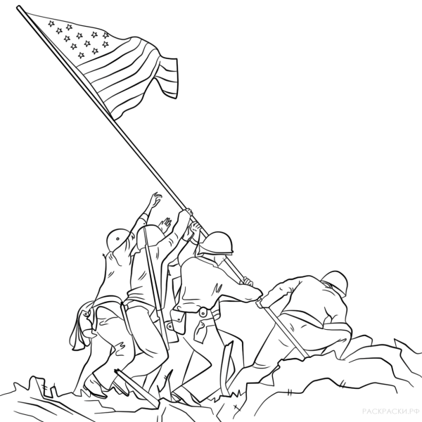 Водружение флага над Иводзимой