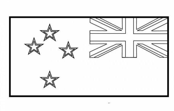 Новая Зеландия флаг раскрасить