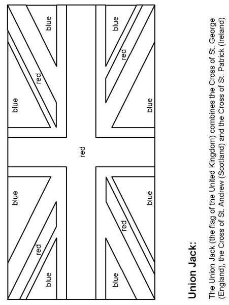 Флаг Великобритании раскраска
