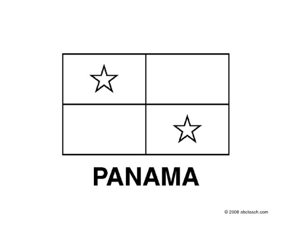 Флаг панамы раскраска