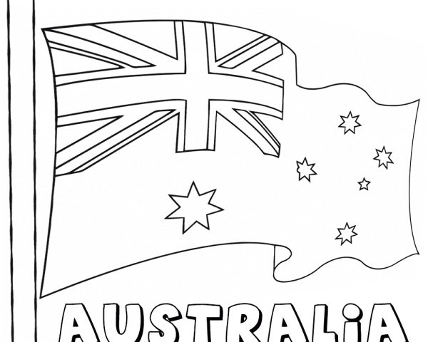 Флаг Австралии раскраска