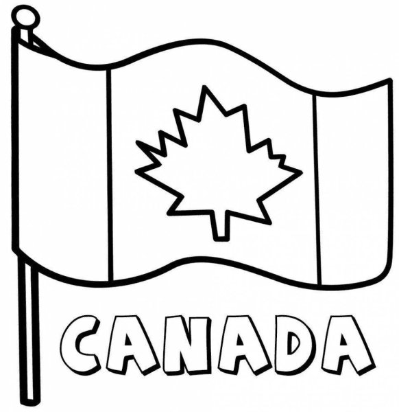 Флаг Канады раскраска