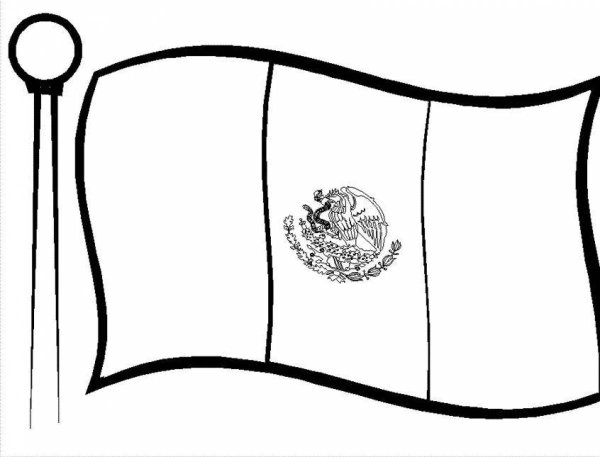 Флаг Мексики раскраска