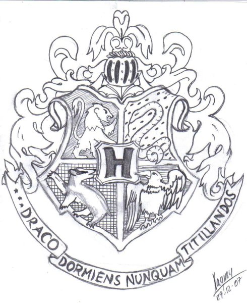 Трафареты хогвартс герб (47 фото)