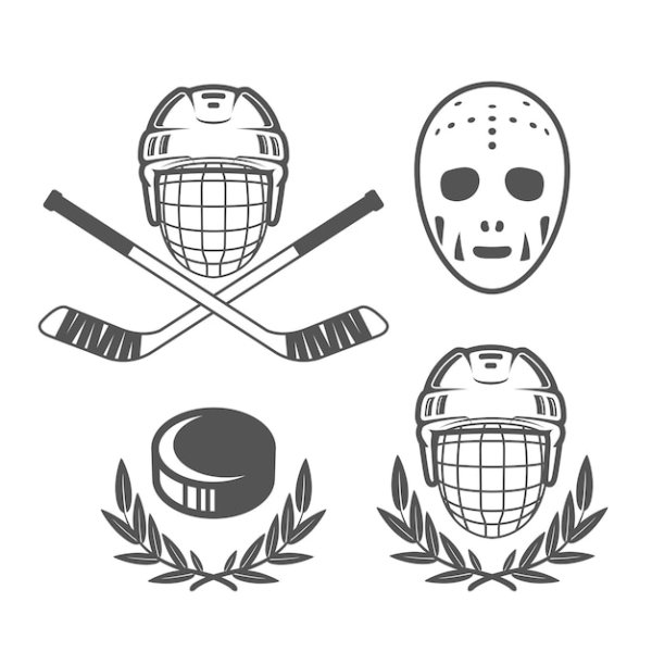 Хоккейная маска вратаря вектор