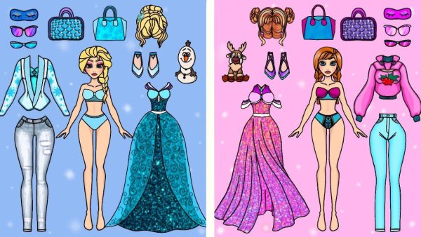 Paper Dolls Dress up Эльза