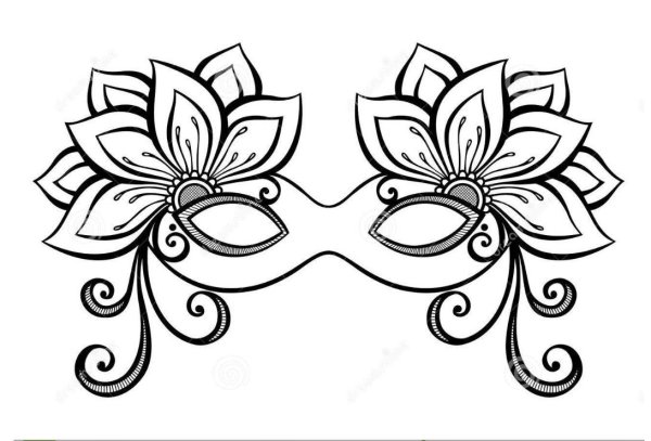 Раскраски для девочек карнавальные маски