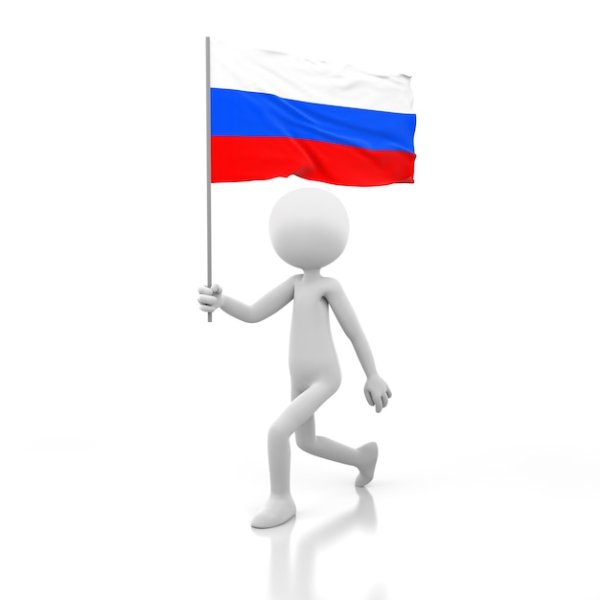 Человечек с флагом