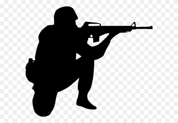 Силуэт военного