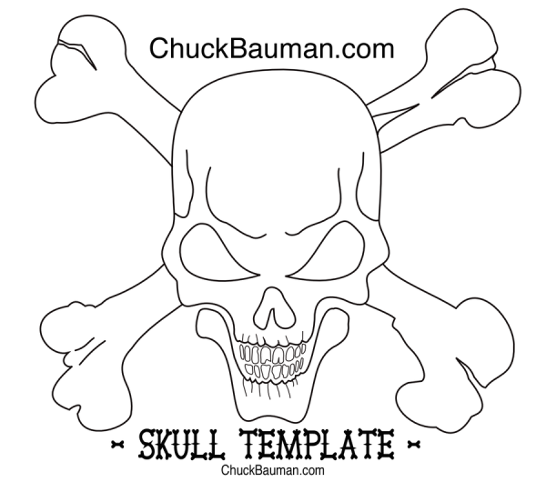 Трафарет черепа для покраски с баллона