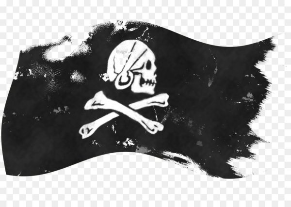 Рваный пиратский флаг