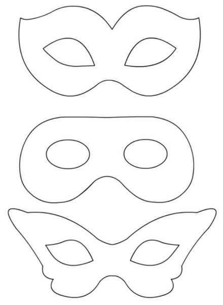 Трафарет карнавальной маски