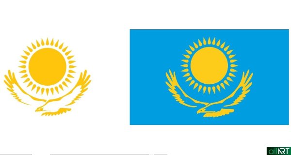 Беркут на флаге Казахстана