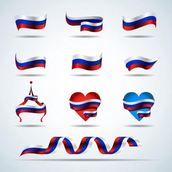Стилизованный российский флаг