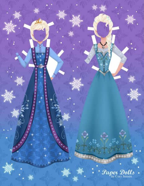 Paper Dolls Disney Анна Эльза