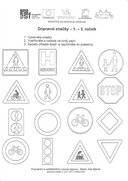 Дорожные знаки ПДД раскраска