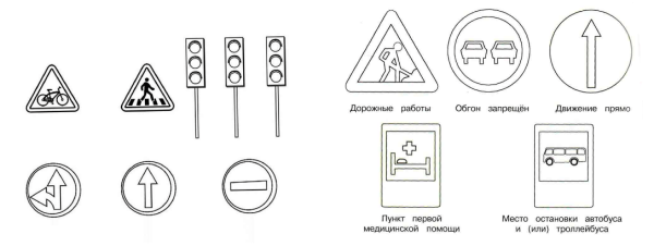 Знаки дорожного движения раскраска