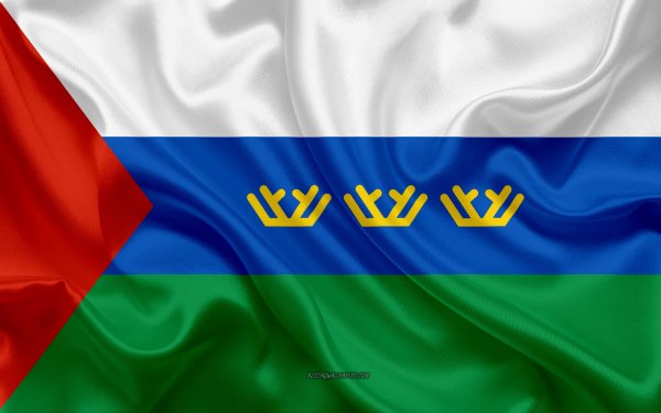 Флаг России и Тюменской области