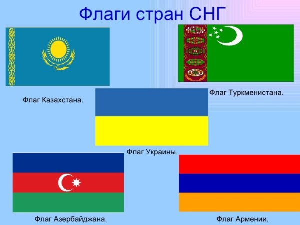 Флаги стран Содружества независимых государств