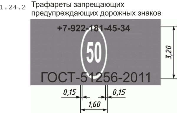 Трафарет ограничение скорости