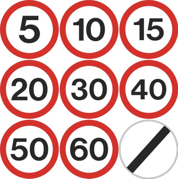 Дорожные знаки ограничение скорости