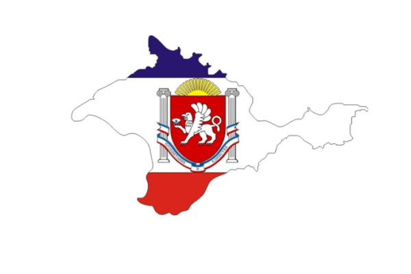 Крым карта флаг России и Крыма
